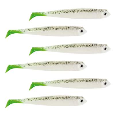 Roy Fishers Der Zander Gummifisch 8cm - Salt-n-Pepper Chartreuse - 6g - 6 Stück