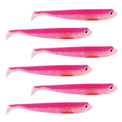 Roy Fishers Der Zander Gummifisch, 8cm - UV Pink - 6g - 6 Stück