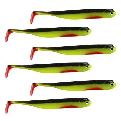 Roy Fishers Der Zander Gummifisch, 8cm - UV Captain Kiwi - 6g - 6 Stück