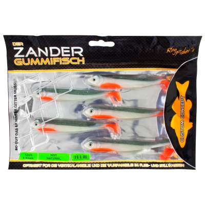 Roy Fishers Der Zander Gummifisch 12cm - Hot Natural - 10g - 5 Stück