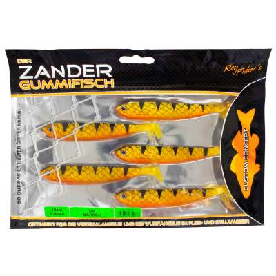 Roy Fishers Der Zander Gummifisch 12cm - UV Barsch - 10g - 5 Stück