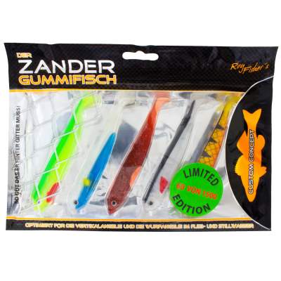 Roy Fishers Der Zander Gummifisch 12cm Limited Edition 5 Stück gemischt,