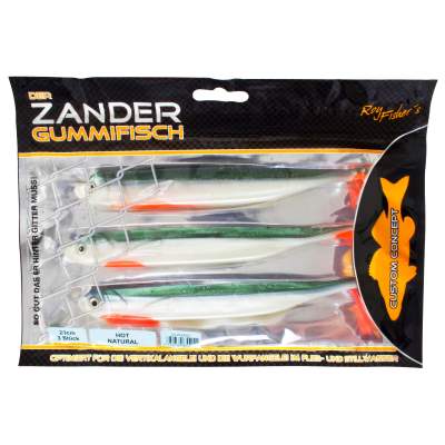 Roy Fishers Der Zander Gummifisch 20cm - Hot Natural - 33g - 3 Stück