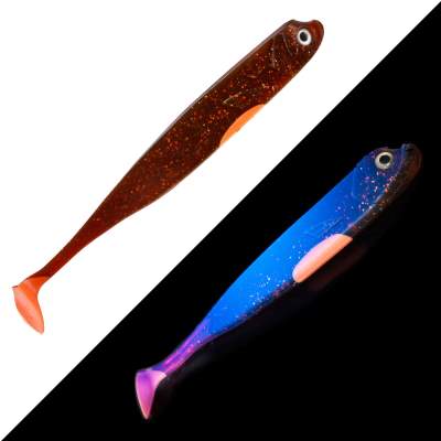 Roy Fishers Der Zander Gummifisch, 15cm - UV Motoroil - 15g - 4 Stück