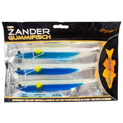 Roy Fishers Der Zander Gummifisch 20cm - Super Ayu UV - 33g - 3 Stück