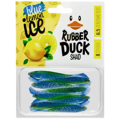 RD Rubber Duck Shad Gummifisch 6.5cm - Blue Lemon Ice - 1.6g - 8 Stück