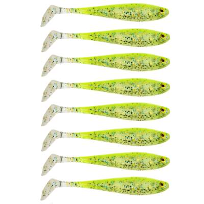 RD Rubber Duck Shad, 6.5cm - Motoroil Pineapple Flake - 1.6g - 8 Stück