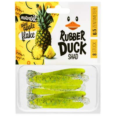 RD Rubber Duck Shad, 6.5cm - Motoroil Pineapple Flake - 1.6g - 8 Stück