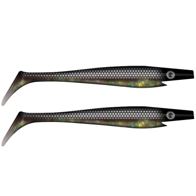 Strike Pro Pig Shad Junior 20cm - Midnight Shiner - 50g - 2 Stück