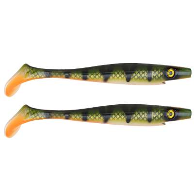 Strike Pro Pig Shad Tournament Gummifisch 18cm - Natural Perch OB - 30g - 2 Stück