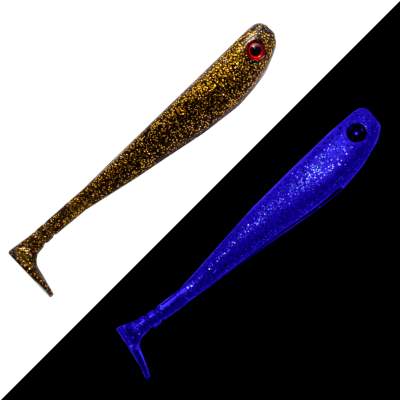 Gapshad Raubfischköder - Gummifisch 11,5cm - Motoroil - 4Stück