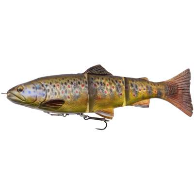 Savage Gear 4D Line Thru Trout, 20cm - 98g - Dark Brown Trout - 1Stück