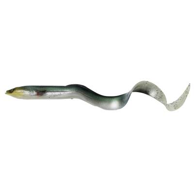 Savage Gear LB Real Eel Twister-Shad 20cm - 27g - Green/Silver - 1Stück