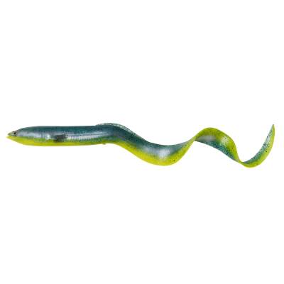 Savage Gear LB Real Eel Twister-Shad 20cm - 27g - Green/Yellow/Glitter - 1Stück