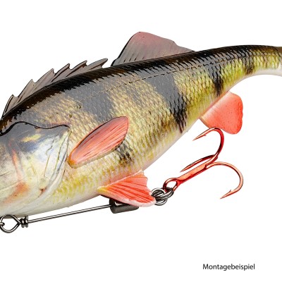 Savage Gear 4D Perch Shad Gummifisch 1Stück - 12,5cm - Motoroil UV