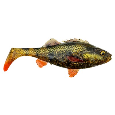 Savage Gear 4D Perch Shad Gummifisch 1Stück - 20cm - Motoroil UV