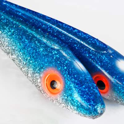 Svartzonker Sweden McRubber BigBass Gummifische 12,5cm Blue/Silverglitter, 21g - 3er Pack - C0