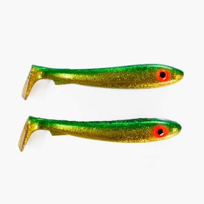 Svartzonker Sweden McRubber Gummifische 21cm C5 Gold Green Gummifische 85g - 2er Pack