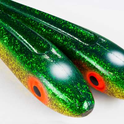 Svartzonker Sweden McRubber Gummifische 21cm C5 Gold Green Gummifische 85g - 2er Pack