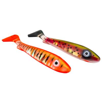 Svartzonker Sweden McRubber Gummifische 21cm - Tiger & Electric Steel Head - 85g - 2 Stück