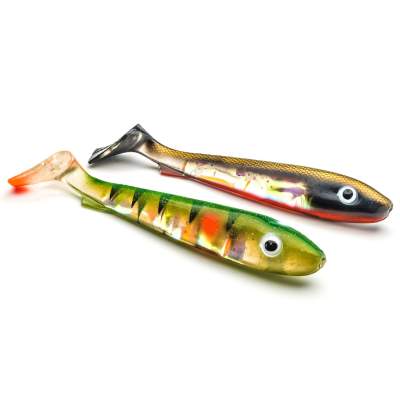 Svartzonker Sweden McRubber Gummifische 21cm - Flash Series Shiner & Perch - 85g - 2 Stück