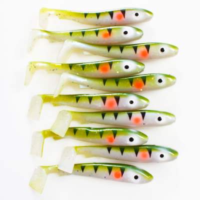 Svartzonker Sweden McRubber Bass 8cm 10er Pack C17 UV Perch, - UV Perch