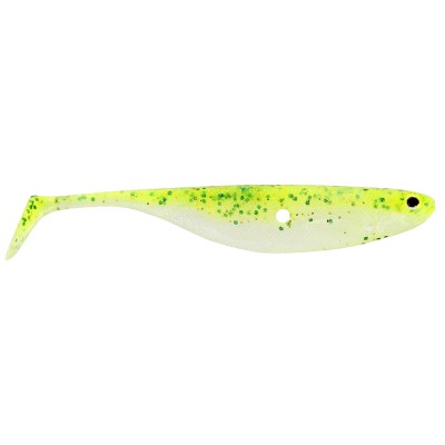 Westin ShadTeez Hollow Gummifisch 8cm - Sparkling Chartreuse - 4g - 3 Stück