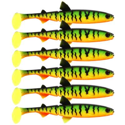 Westin HypoTeez Shadtail Gummifisch 6.5cm - Crazy Firetiger - 2g - 6 Stück