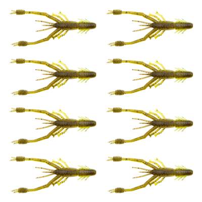 Reins Ring Shrimp Creaturebait 3" - Green Pumpkin Chart Melon - 8 Stück