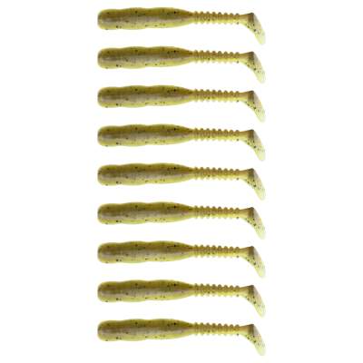 Reins Rockvibe Shad 4 - Green Pumpkin Chart Melon - 9 Stück