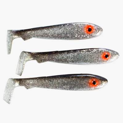 Svartzonker Sweden McRubber BigBass Gummifische 12,5cm BlackSilverGlitter 21g - 3er Pack - C11