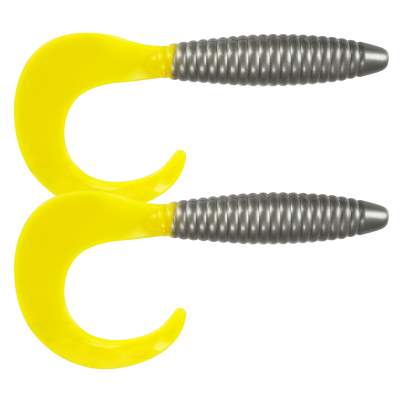 Svartzonker Sweden Big Tail Grub Twister 33,0cm 2er Pack C12 Grey Yellow Tail, C12 Grey Yellow Tail