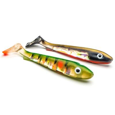 Svartzonker Sweden Big McRubber Gummifische 25cm - Flash Series Shiner & Perch - 116g - 2 Stück