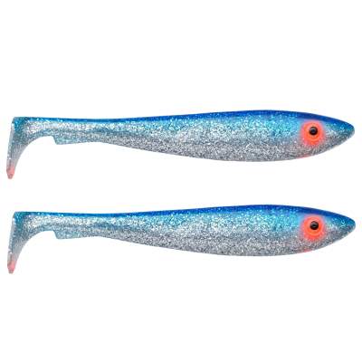 Svartzonker Sweden McRubber Shad 29cm, 112g - 2 Stück - Blue silver glitter C0