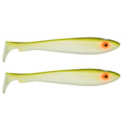 Svartzonker Sweden McRubber Shad 29cm, 112g - 2 Stück - OliveWhite Boddensau C18