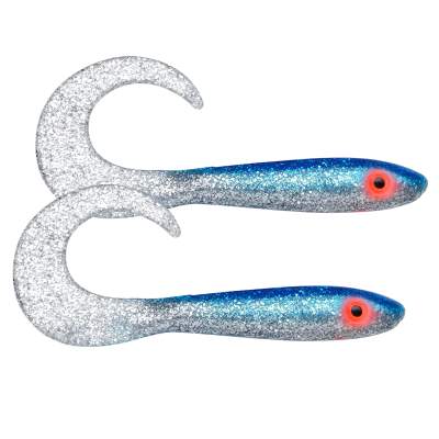 Svartzonker Sweden McRubber Tail Twister 34cm Twister Gummifische 96g - 2 Stück - Blue silver glitter C0