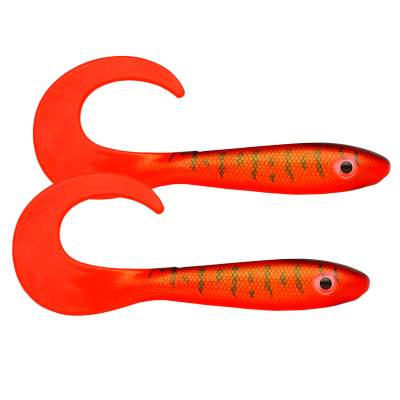 Svartzonker Sweden McRubber Tail Twister 34cm 96g - 2 Stück - Red Tiger C4