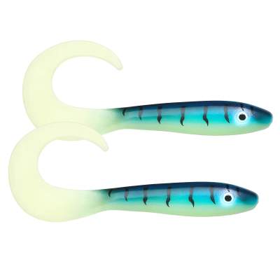 Svartzonker Sweden McRubber Tail Twister 34cm Twister Gummifische 96g - 2 Stück - Glow Makrill C13