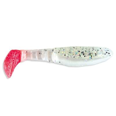 Relax Kopyto Classic Shad 3, 8,0cm, B04RT, - 8cm - Spezialfarbe perlweiss- kristall- glitter- roter Schwanz - 1Stück