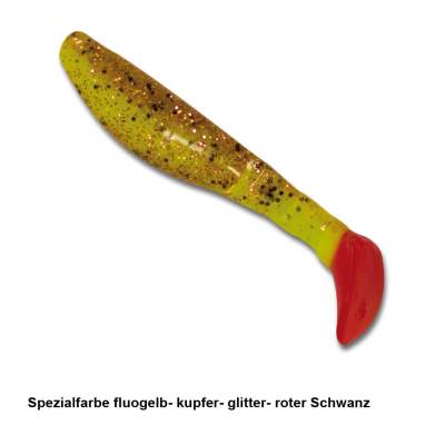Relax Kopyto Classic 11 SFGKGRS, - 11cm -  Spezialfarbe fluogelb-kupfer-glitter roter Schwanz - 3Stück