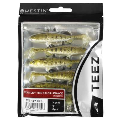 Westin Stanley the Stickleback Gummifisch 7.5cm - Stickleback - 4g - 6 Stück