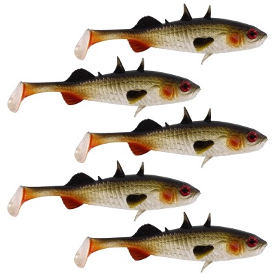 Westin Stanley the Stickleback - Gummifisch 9cm - Lively Roach - 5 Stück