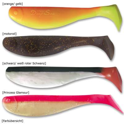 Team Deep Sea Salzwasser Juniorshad 18cm New Formula orange/gelb, - 18cm - orange/gelb - 44g - 1Stück