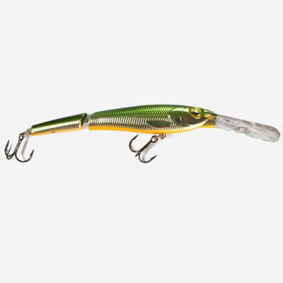 Storm Deep Jointed MinnowStick Wobbler 14cm Green Chrome Orange (600) 14cm - Green Chrome Orange - 25g - 1Stück