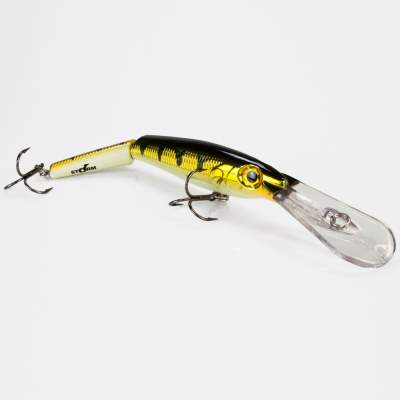 Storm Deep Jointed MinnowStick Wobbler 14cm Chrome Yellow Perch (601) 14cm - Chrome Yellow Perch - 25g - 1Stück