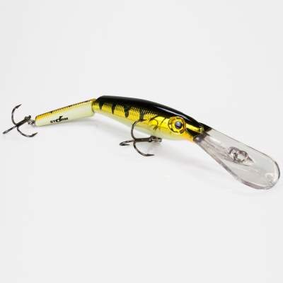 Storm Deep Jointed MinnowStick Wobbler 14cm Chrome Yellow Perch (601), - 14cm - Chrome Yellow Perch - 25g - 1Stück