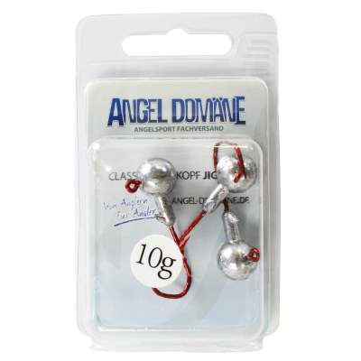 Angel Domäne Classic Rundkopf Jighead 3 Stück 10g Jigköpfe Gr 1/0