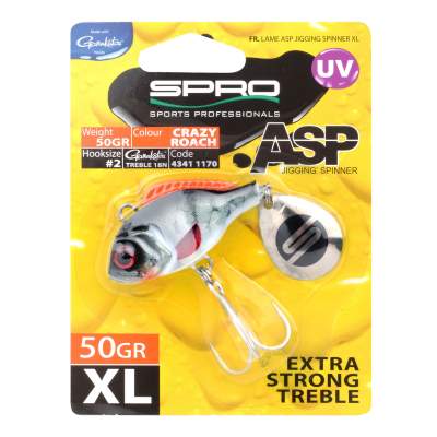 SPRO ASP Jiggin' Spinner UV XL 50g Crazy Roach Jig Spinner - 50g - Crazy Roach - 1Stück