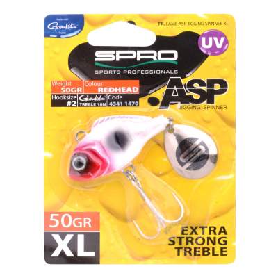 SPRO ASP Jiggin' Spinner UV XL 50g Redhead Jig Spinner - 50g - Redhead - 1Stück