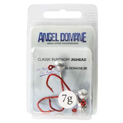 Angel Domäne Classic Rundkopf Jighead 3 Stück 7g Jigköpfe Gr 2/0